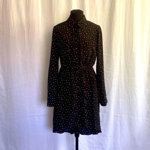 Retro vibes print high low button front dress with keyhole back & pockets!